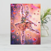 Cute Ballerina Pink Fairy Dancer Feestdagenkaart (Staand voorkant)