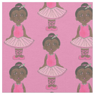 Cute Ballerina Pink Tutu Ballet Girl Dance Teacher Stof