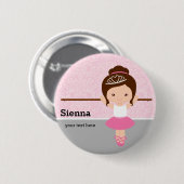 Cute Ballerina Ronde Button 5,7 Cm (Voorkant /achterkant)