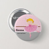 Cute Ballerina Ronde Button 5,7 Cm (Voorkant /achterkant)