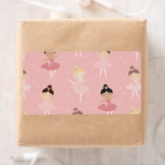 Cute Ballerina, Women & Girls, Ballet Gift Pattern Etiket (Insitu)