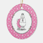 Cute Ballet Ballerina Princess Poodle Dog (wit) Keramisch Ornament (Links)