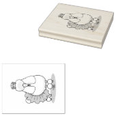 Cute Ballet Ballerina Princess Poodle Dog (wit) Rubberstempel (Gestempeld)