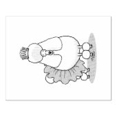 Cute Ballet Ballerina Princess Poodle Dog (wit) Rubberstempel (Afrduk)