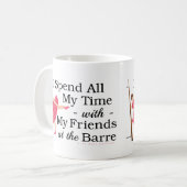 Cute Ballet Barre Funny Ballerina Dancer Koffiemok (Voorkant links)