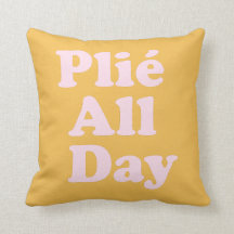 Cute Ballet Dance Typografie in Geel en Roze