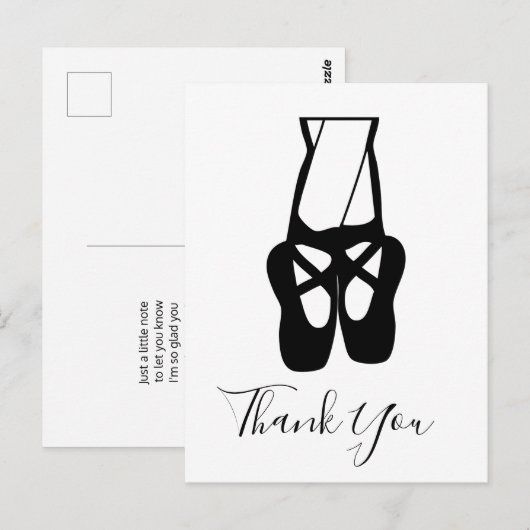 Cute Ballet Dancer Legs & Slippers Hartelijk dank Briefkaart (Voorkant / Achterkant)