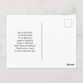 Cute Ballet Dancer Legs & Slippers Hartelijk dank Briefkaart (Achterkant)