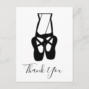 Cute Ballet Dancer Legs & Slippers Hartelijk dank Briefkaart