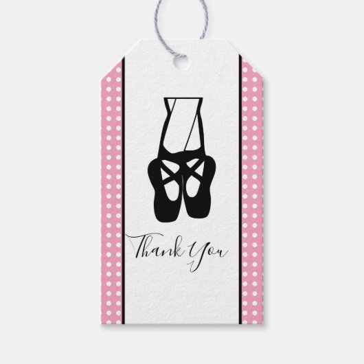 Cute Ballet Dancer Legs & Slippers Hartelijk dank Cadeaulabel (Voorkant)