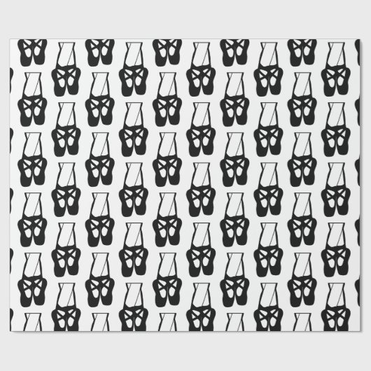 Cute Ballet Dancer Legs & Slippers Pattern Cadeaupapier (Vlak)
