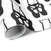 Cute Ballet Dancer Legs & Slippers Pattern Cadeaupapier (Rol Hoek)