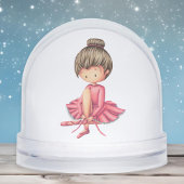 Cute Ballet Dancer Pink Tutu Sneeuwbol