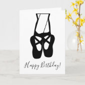 Cute Ballet Dancer Slippers Birthday Kaart (Gele Bloem)