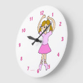 Cute Ballet Girl Grote Klok (Hoek)