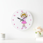 Cute Ballet Girl Grote Klok (Huis)