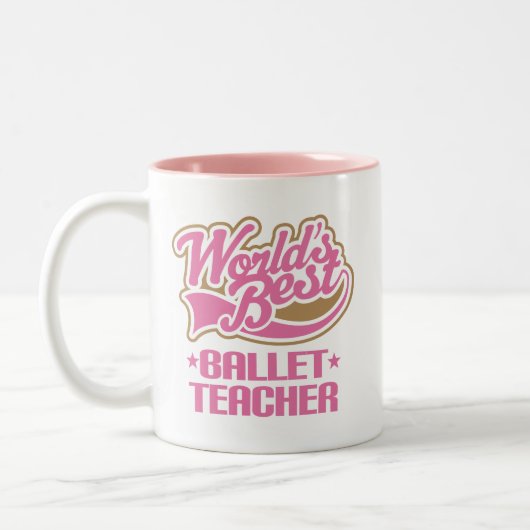 Cute Ballet-leraar Tweekleurige Koffiemok (Links)