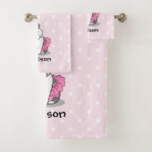 Cute Ballet Princess Old English Sheepdog Gray 1 Bad Handdoek (Insitu)