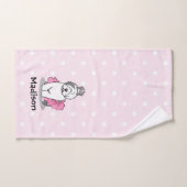 Cute Ballet Princess Old English Sheepdog Gray 1 Bad Handdoek (Handdoek)