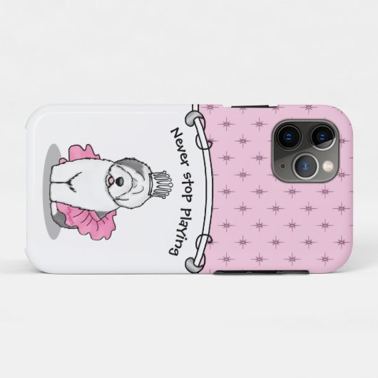 Cute Ballet Princess Old English Sheepdog Gray 1 Case-Mate iPhone Case (Achterkant (horizontaal))
