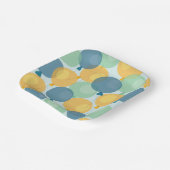 Cute Balloon Birthday Paper Borden Papieren Bordje (Gebogen)