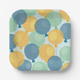 Cute Balloon Birthday Paper Borden Papieren Bordje