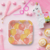 Cute Balloon Birthday Paper Borden Papieren Bordje (Feest)