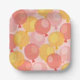 Cute Balloon Birthday Paper Borden Papieren Bordje