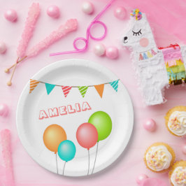 Cute Balloon Bunting Flag Kind Birthday Papieren Bordje