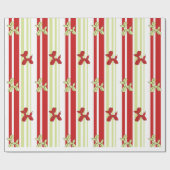 Cute Balloon Dog Pattern Red Green Stripe Party Cadeaupapier (Vlak)