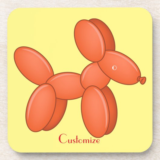 Cute Balloon Dog Thunder_Cove Bier Onderzetter (Voorkant)