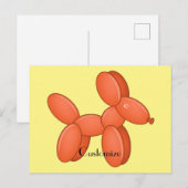 Cute Balloon Dog Thunder_Cove Briefkaart (Voorkant / Achterkant)