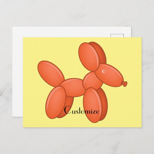 Cute Balloon Dog Thunder_Cove Briefkaart (Voorkant / Achterkant)