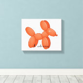 Cute Balloon Dog Thunder_Cove Canvas Afdruk (Insitu (Houten vloer))
