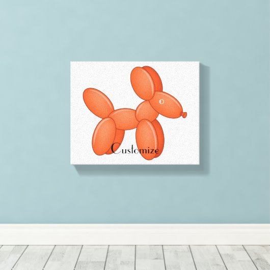 Cute Balloon Dog Thunder_Cove Canvas Afdruk (Insitu (Houten vloer))