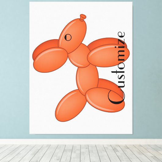Cute Balloon Dog Thunder_Cove Canvas Afdruk (Insitu (Houten vloer))