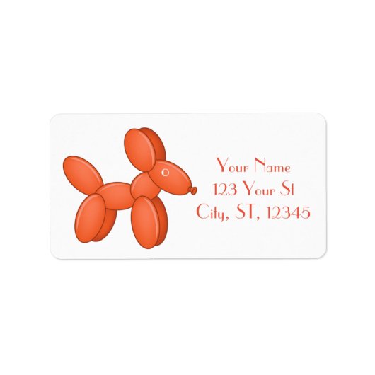 Cute Balloon Dog Thunder_Cove Etiket (Voorkant)