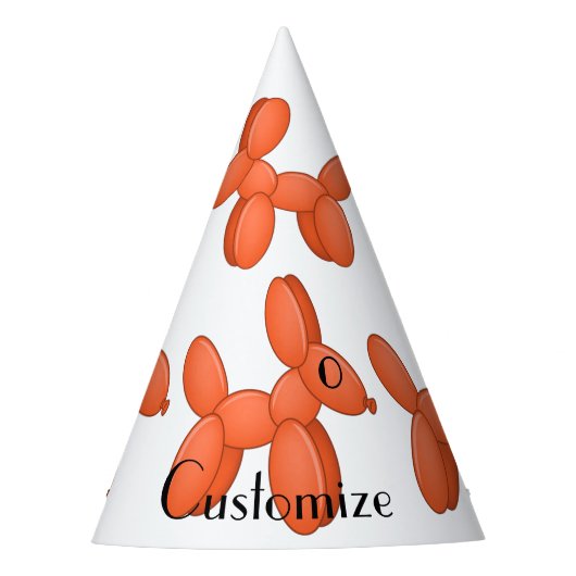 Cute Balloon Dog Thunder_Cove Feesthoedjes (Voorkant)