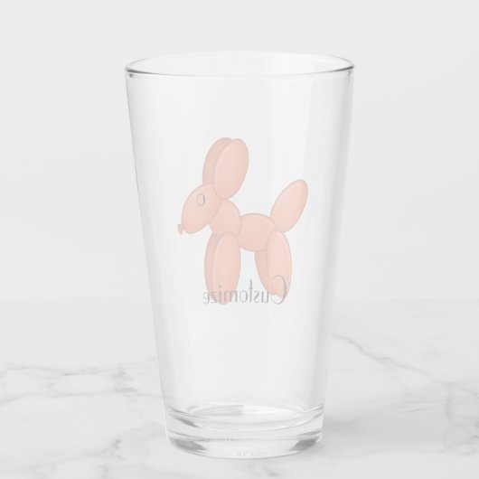 Cute Balloon Dog Thunder_Cove Glas (Achterkant)