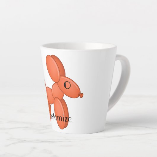 Cute Balloon Dog Thunder_Cove Latte Mok (Rechterhoek)