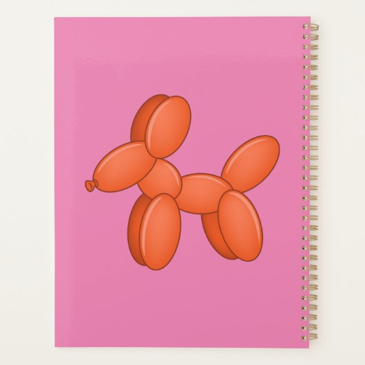 Cute Balloon Dog Thunder_Cove Planner (Achterkant)