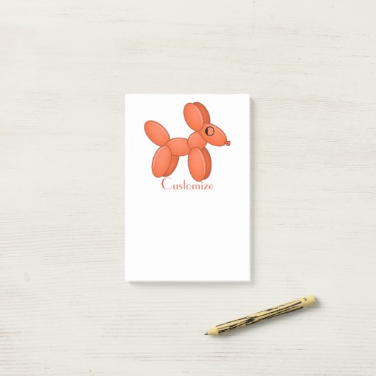 Cute Balloon Dog Thunder_Cove Post-it® Notes (Op bureau)