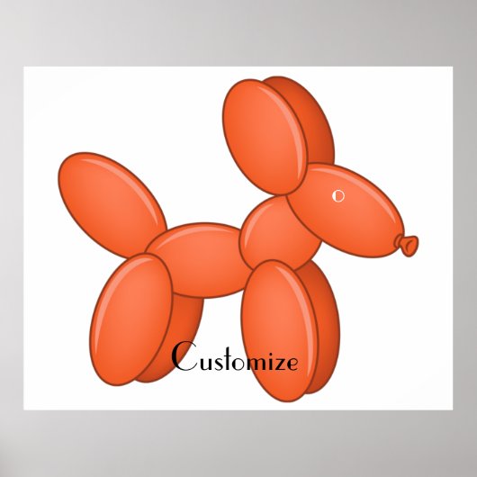 Cute Balloon Dog Thunder_Cove Poster (Voorkant)