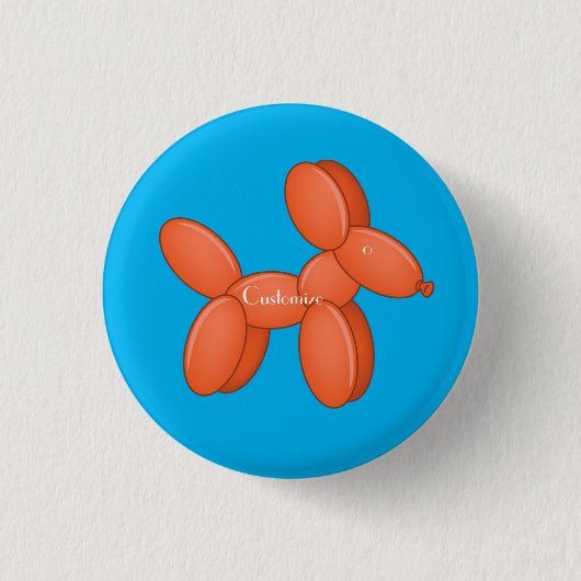 Cute Balloon Dog Thunder_Cove Ronde Button 3,2 Cm (Voorkant)