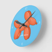 Cute Balloon Dog Thunder_Cove Ronde Klok (Hoek)