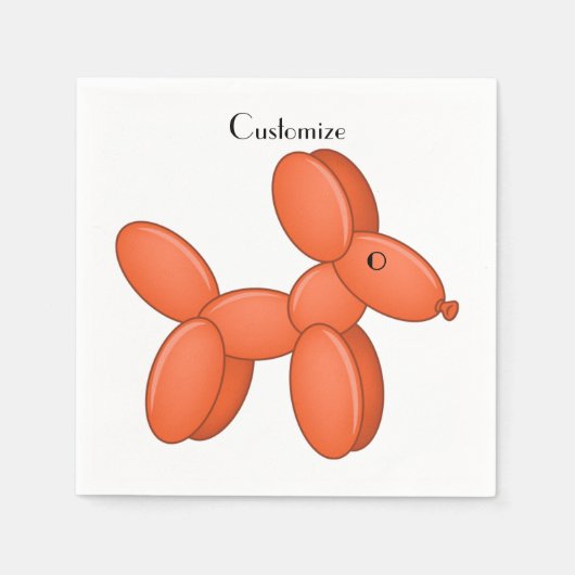 Cute Balloon Dog Thunder_Cove Servet (Voorkant)