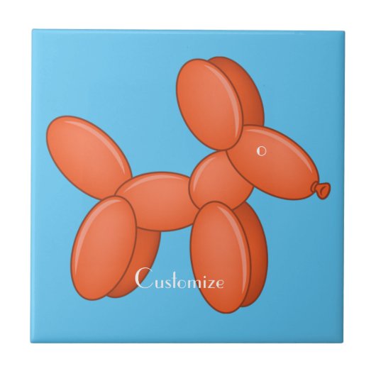 Cute Balloon Dog Thunder_Cove Tegeltje (Voorkant)
