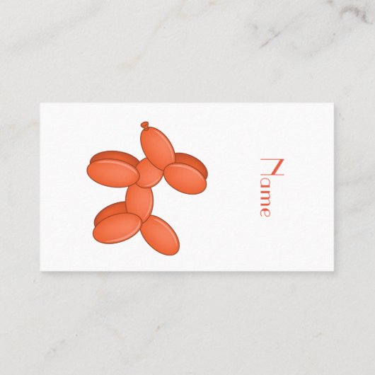 Cute Balloon Dog Thunder_Cove Visitekaartje (Achterkant)