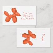 Cute Balloon Dog Thunder_Cove Visitekaartje (Voorkant / Achterkant)