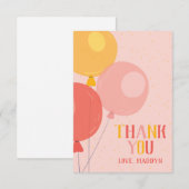 Cute Balloon Hartelijk dank Bedankkaart (Voorkant / Achterkant)